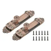 Barrel Bolt Latch, 2Pcs 5 Inch Slide Door Lock Latch for Bathroom, Red Bronze