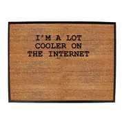 Im A Lot Cooler On The Internet - Funny Novelty Doormat Man Cave Floor mat