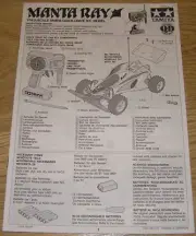 Tamiya QD Manta Ray Manual NEW 7800676 46013