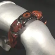 Special Bracelet in CARNELIAN Turtles Elasticated Bead Crystal Healing Zen A+