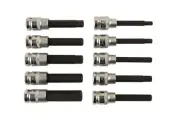 Laser Tools Long Hex Socket Bit Set 1/2"D 10pc 7162