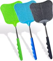 Wapodeai 3 Pcs Fly Swatter, Fly Swatter Plastic,Telescopic Fly Swatters, Larg...