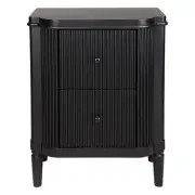 Cafe Lighting & Living Arielle Bedside Table (Black) - 60cm x 40cm x 76cm