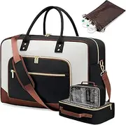 [JEEHAN] Travel Duffel Bag with Trolley Sleeve,Weekender Bags for Women,Overnight Bag with Wet Pocket,Hospital Bag for Labor and Delivery