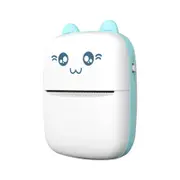 Mini Thermal Printer Bluetooth Mobile Phone Photo Printer Pocket Student Printer-Blue
