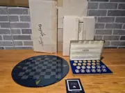 The Official Star Trek Checkers Set (WITH GLASS BOARD) 1993 Franklin Mint, New