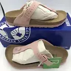 Birkenstock Gizeh Rivet Logo Vegan Textile Thong Sandals Soft Pink EU 37 /W6/M4