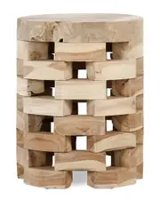 Classic Home Dacosta Teak Wood Round Accent Table