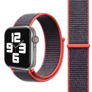 For Apple Watch Series 3,42-mm Case,Nylon Watch Band,Fastener,Magenta