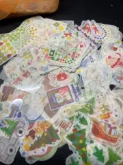 ENTIRE LOT Christmas Cute Kawaii Japanese Daiso Sticker Flakes Assorted