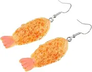 [Blue Drop] Funny Earrings 3D Imitation Food Earrings Creative French Fries Chicken Nuggets Wing Food Drop Dangle Earrings For Women Girls Funny Novelty Jewelry Gift