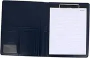 FOYTOKI A4 Leather Portfolio Folder Document Organizer Pu Leather Portable Folder