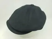 BORSALINO DORIA BLACK CASHMERE WOOL BLEND DUCKBILL CAP ( IVY FLAT GOLF )