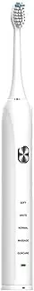 UOOD Electric Toothbrush, Electric Toothbrush Adults with 5 Modes, Electric Toothbrushes Adults Includes 2 Replacement Heads Powerful Cleaning Function (Color : White)