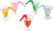 5pcs Miniature Juice Cup Set for Dollhouse Decor Pretend Play Drinks DIY Props Collectibles