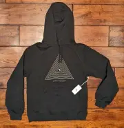 HIGHER STANDARDS CONCENTRIC TRIANGLE HOODIE Men's Size Medium Black NWT