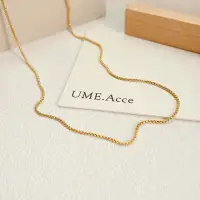 在飛比找momo購物網優惠-【UME.Acce】立體方珠細鍊鈦鋼項鍊(鈦鋼 項鍊 鈦鋼項