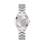 Guess Tri Plaque Ladies Watch in Silver