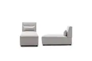 Foret 1pc Sofa Modular Extension Lounge Couch Fabric Long Seater Chaise Beige