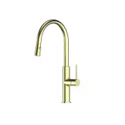 Greens Mika Pull-Down Sink Mixer-Brushed Brass-212125426