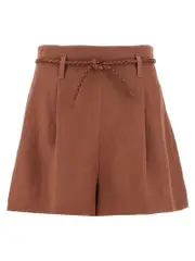 [Zimmermann] Zimmermann-Illuminate Linen Bermuda E Short Marrone-Donna 0