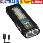 Portable Flash Light Torch Multipurpose 7 Gear Camping Flashlight (Black)