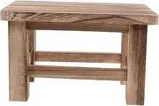 Luxshiny Wooden Step Stool for Changing Shoes Vintage Inspired Small Foot Stool Solid Wood Bathroom Stool for Compact Versatile Design for Living Room Kitchen Home Use