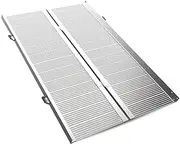 Equipmed 152cm Portable Folding Aluminium Access Ramp, 272kg Rated, for Wheelchair, Mobility Scooter