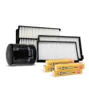 NGK Glow Plug & NTK Air Oil Filter Kit for Hyundai ILoad IMax TQ 2.5L D4CB