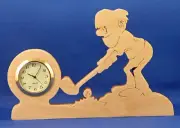 Golfer Mini Clock - Hand cut w/ choice of insert