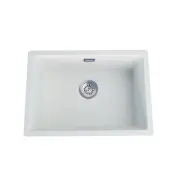 Cream White Kitchen Sink Single Bowl Granite Quartz Stone Mount