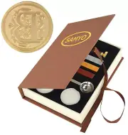 Wax Seal Stamp Kit Retro Creative Sealing Wax Stamp Maker Gift Box Set Brass Col