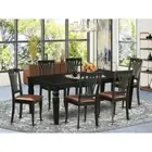 7 Pc Dining Room set with a Dining Table and 6 Leather Dining ...