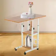 Height Adjustable C Table with Wheels Mobile Couch Snack Side Table BedsideTable