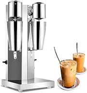Double Head Milkshake Machine for Commercial home, 180+180W Stainless Steel Mixing Cup Drink Mixer Ice Cream Maker Milkshake Juicers for Milk, Ice Cubes