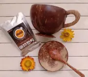 COFFEE DRIP ARABICA OR ROBUSTA WITH HANDMADE-COCONUT CUP