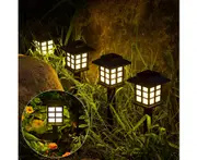 4 Pack Solar Pathway Lights Outdoor,Waterproof Outdoor Solar Lights for Garden, Landscape, Path, Yard, Patio, Driveway, Walkway