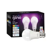 Mirabella Genio B22 800lm RGB Wi-Fi 9W Smart Globe - 2 Pack