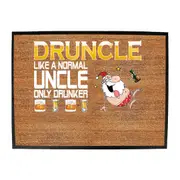 Druncle Like A Normal Uncle Christmas - Funny Novelty Doormat Man Cave Floor mat