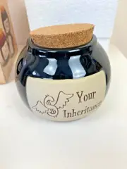 Muddy WATERS World Jar "Your Inheritance" Giftware 24oz Pottery Black Round NEW