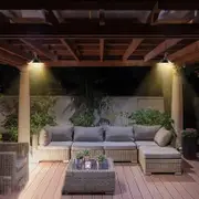 Double Head 60LED Pendant Light Solar Power Garden Hanging Shed Lamp Remote Control -Warm white