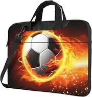 KHiry Laptop Shoulder Bag Laptop Bag Computer Bag Soccer flame Messenger Bag for Unisex