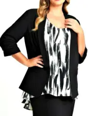 TS TAKING SHAPE plus sz XL / 24 Take It Easy Jacket stretch work chic NWT rp$190
