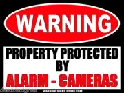 Alarm Cameras Security Decals Vinyl Indoor Outdoor Wall Stickers 6" wide WS290