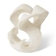E Style Camille Ribbon Sculpture Ornament Tabletop Home Decor 39cm White
