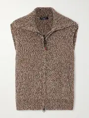 [Loro Piana] Loro Piana - Alpe Cashmere Vest - Brown - small small Brown