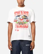 [MITCHELL & NESS] Mitchell & Ness Sydney Swans Mascot T-shirt Vintage White - Size L L Vintage White