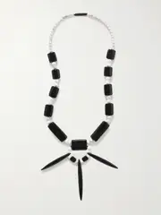 [Gabriela Hearst] Gabriela Hearst - Cord, Obsidian And Howlite Necklace - Black - One size One size Black