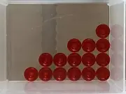 LEGO Parts - Trans Red Plate Round 1 x 1 - No 4073 - QTY 15