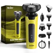 5IN1 Electric Shaver Men's Rotary Razor Wet Dry Rechargeable Beard Trimmer